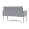 Lesro Mystic Lounge Reception Loveseat, Silver, RS Fog Upholstery ML1501 - alternate 2